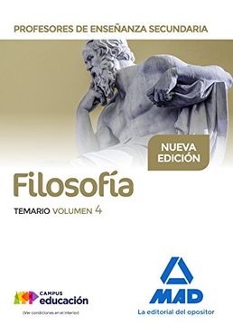portada Profesores de Enseñanza Secundaria Filosofía Temario volumen 4