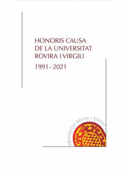 portada Honoris Causa de la Universitat Rovira i Virgili (in Catalá)