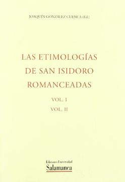portada Las Etimologías de san Isidoro romanceadas (Acta salmanticensia. Filosof,a y letras)