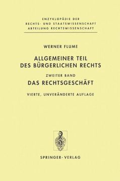 portada 002: Allgemeiner Teil des Bürgerlichen Rechts: Zweiter Band: Das Rechtsgeschäft (Enzyklopädie der Rechts- und Staatswissenschaft)