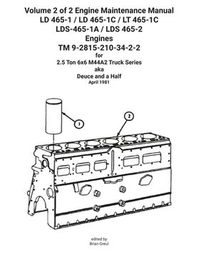 portada Volume 2 of 2 Engine Maintenance Manual LD 465-1 / LD 465-1C / LT 465-1C LDS-465-1A / LDS 465-2 Engines TM 9-2815-210-34-2-2 (in English)