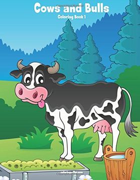 portada Cows and Bulls Coloring Book 1: Volume 1 (en Inglés)