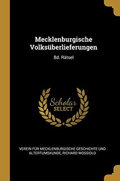 portada Mecklenburgische Volksüberlieferungen: Bd. Rätsel 