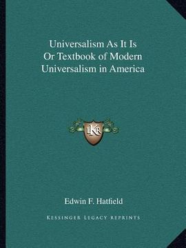 portada universalism as it is or textbook of modern universalism in america