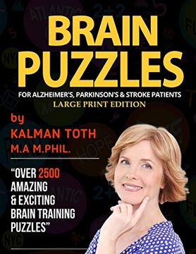 portada Brain Puzzles for Alzheimer's, Parkinson's & Stroke Patients: Large Print Edition (en Inglés)