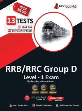 portada RRB Group D Level 1 Exam 2023 (English Edition) - 10 Full Length Mock Tests and 3 Previous Year Papers (1300 Solved Questions) with Free Access to Onl (en Inglés)