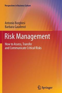 portada Risk Management: How to Assess, Transfer and Communicate Critical Risks (in English)