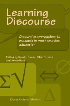 portada learning discourse: discursive approaches to research in mathematics education (en Inglés)