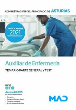 portada Auxiliar de Enfermería de la Administración del Principado de Asturias. Parte General y Test