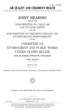 portada Air quality and children’s health