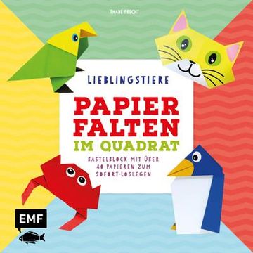 portada Papierfalten im Quadrat: Lieblingstiere - Bastel-Kids (en Alemán)