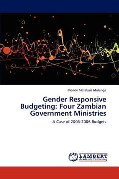portada gender responsive budgeting: four zambian government ministries (en Inglés)