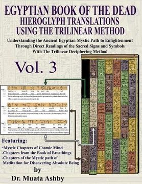 portada EGYPTIAN BOOK OF THE DEAD HIEROGLYPH TRANSLATIONS USING THE TRILINEAR METHOD Volume 3: Understanding the Mystic Path to Enlightenment Through Direct ... Language With Trilinear Deciphering Method (en Inglés)