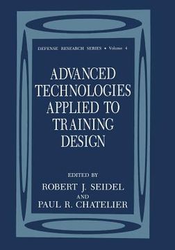 portada Advanced Technologies Applied to Training Design (en Inglés)