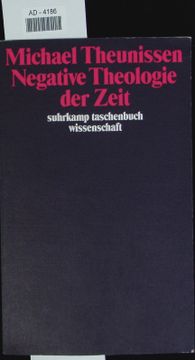 portada Negative Theologie der Zeit. (in German)