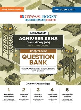 portada Oswaal Indian Army Agniveer Sena General Duty (GD) (Agnipath Scheme ) Question Bank Chapterwise Topic-wise for General Knowledge General Science Mathe (in English)