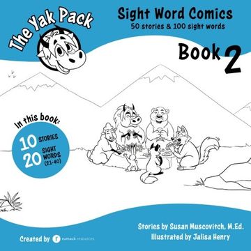 portada The Yak Pack: Sight Word Comics: Book 2: Comic Books to Practice Reading Dolch Sight Words (21-40): Volume 2 (en Inglés)