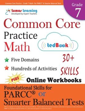 portada Common Core Practice - Grade 7 Math: Workbooks to Prepare for the PARCC or Smarter Balanced Test: CCSS Aligned (CCSS Standards Practice) (Volume 10)