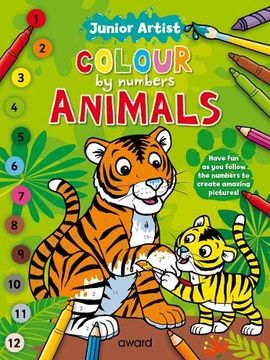 portada Junior Artist Colour by Numbers: Animals (en Inglés)