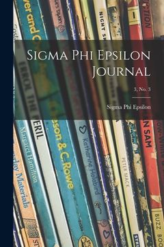 portada Sigma Phi Epsilon Journal; 3, No. 3 (en Inglés)