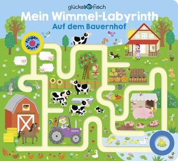 portada Glücksfisch: Mein Wimmel-Labyrinth: Auf dem Bauernhof (en Alemán)