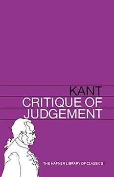 portada Critique of Judgement (Hafner Library of Classics) (in English)