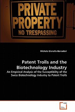 portada patent trolls and the biotechnology industry (en Inglés)