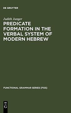 portada Predicate Formation in the Verbal System of Modern Hebrew 