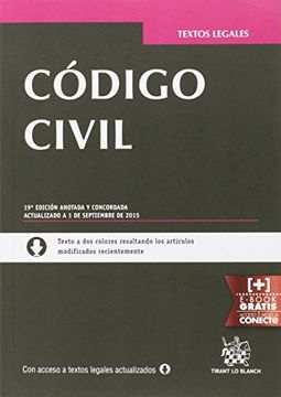 portada Código civil 19ª Edición 2015 (Textos Legales)