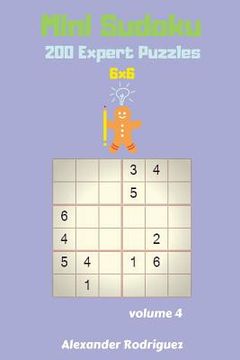 portada Mini Sudoku Puzzles -200 Expert 6x6 vol. 4 (en Inglés)