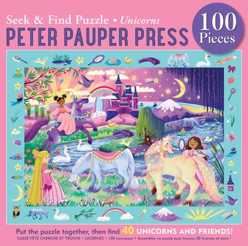 portada Unicorns Seek & Find 100-Piece Jigsaw Puzzle (en Inglés)