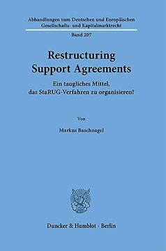 portada Restructuring Support Agreements: Ein Taugliches Mittel, Das Starug-Verfahren Zu Organisieren? (en Alemán)