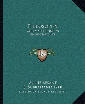 portada philosophy: god manifesting as understanding (in English)
