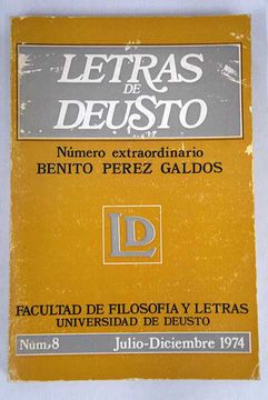 portada Letras de Deusto. Benito Pérez Galdós. Núm 8