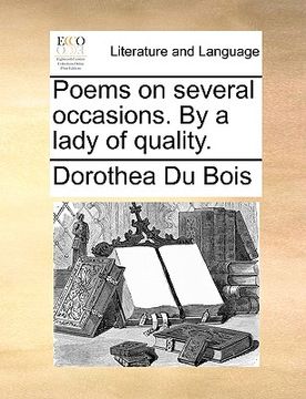 portada poems on several occasions. by a lady of quality.