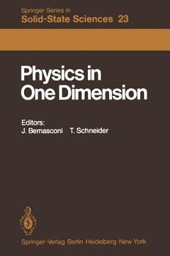 portada physics in one dimension: proceedings of an international conference fribourg, switzerland, august 25 29, 1980 (en Inglés)