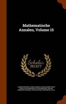 portada Mathematische Annalen, Volume 15