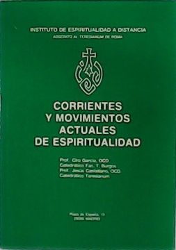 portada Corrientes y Movimientos Actuales de Espiritualidad.