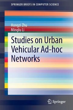 portada Studies on Urban Vehicular Ad-Hoc Networks (en Inglés)