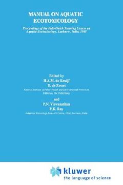 portada manual on aquatic ecotoxicology (en Inglés)