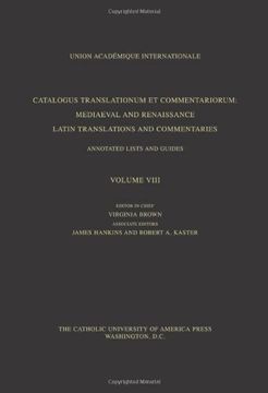 portada Catalogus Translationum et Commentariorum: Medieval and Renaissance Latin Translations and Commentaries 