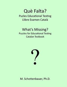 portada What's Missing? Puzzles for Educational Testing: Catalan Testbook (en Catalá)