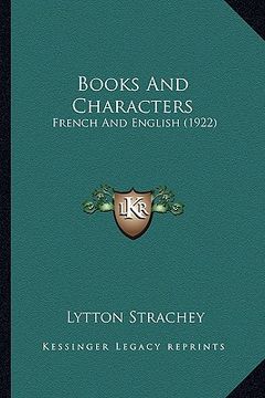 portada books and characters: french and english (1922) (en Inglés)