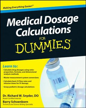 portada Medical Dosage Calculations for Dummies (en Inglés)