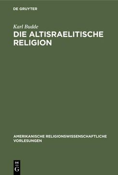 portada Die Altisraelitische Religion (in German)