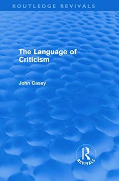 portada The Language of Criticism (Routledge Revivals) (in English)