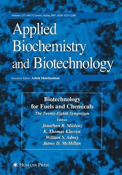 portada Biotechnology for Fuels and Chemicals: The Twenty-Eighth Symposium. (Applied Biochemistry and Biotechnology)
