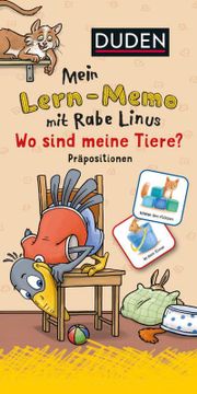 portada Mein Lern-Memo mit Rabe Linus - wo Sind Meine Tiere? Präpositionen: Ab 4 Jahren (in German)