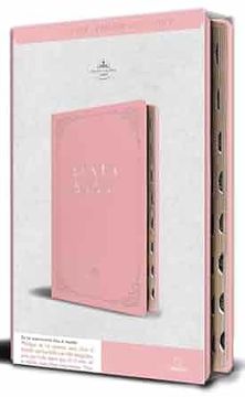 portada Biblia rvr 1960 Letra Grande Tamaño Manual, Piel Rosada con Índice / Spanish Bible rvr 1960 Handy Size Large Print Leathersoft Pink With Index