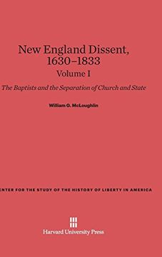 portada New England Dissent, 1630-1833, Volume i (in English)